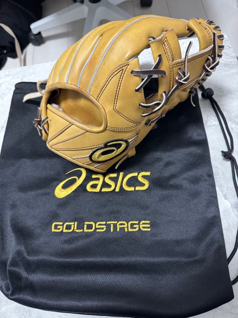 新古品アシックス asics GOLDSTAGE 硬式オーダーグローブ 内野手用