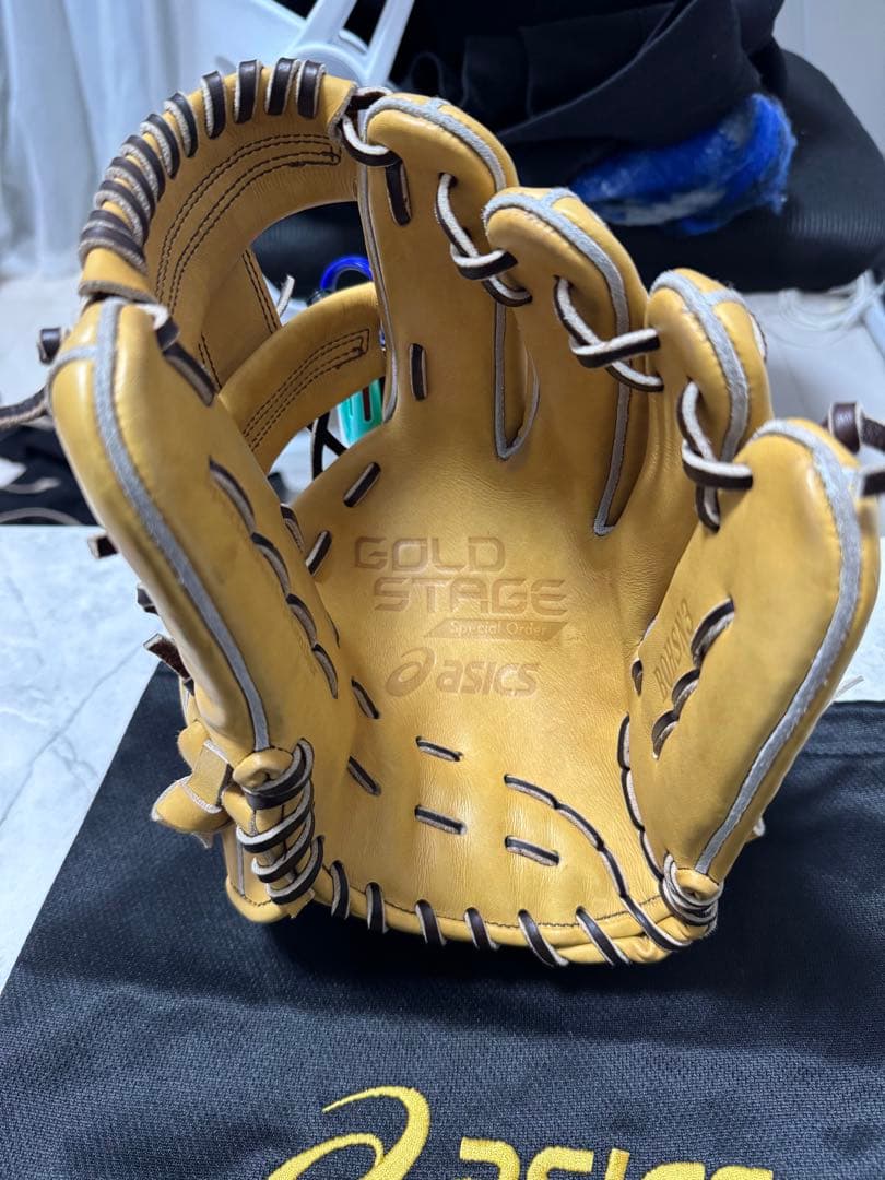 新古品アシックス asics GOLDSTAGE 硬式オーダーグローブ 内野手用