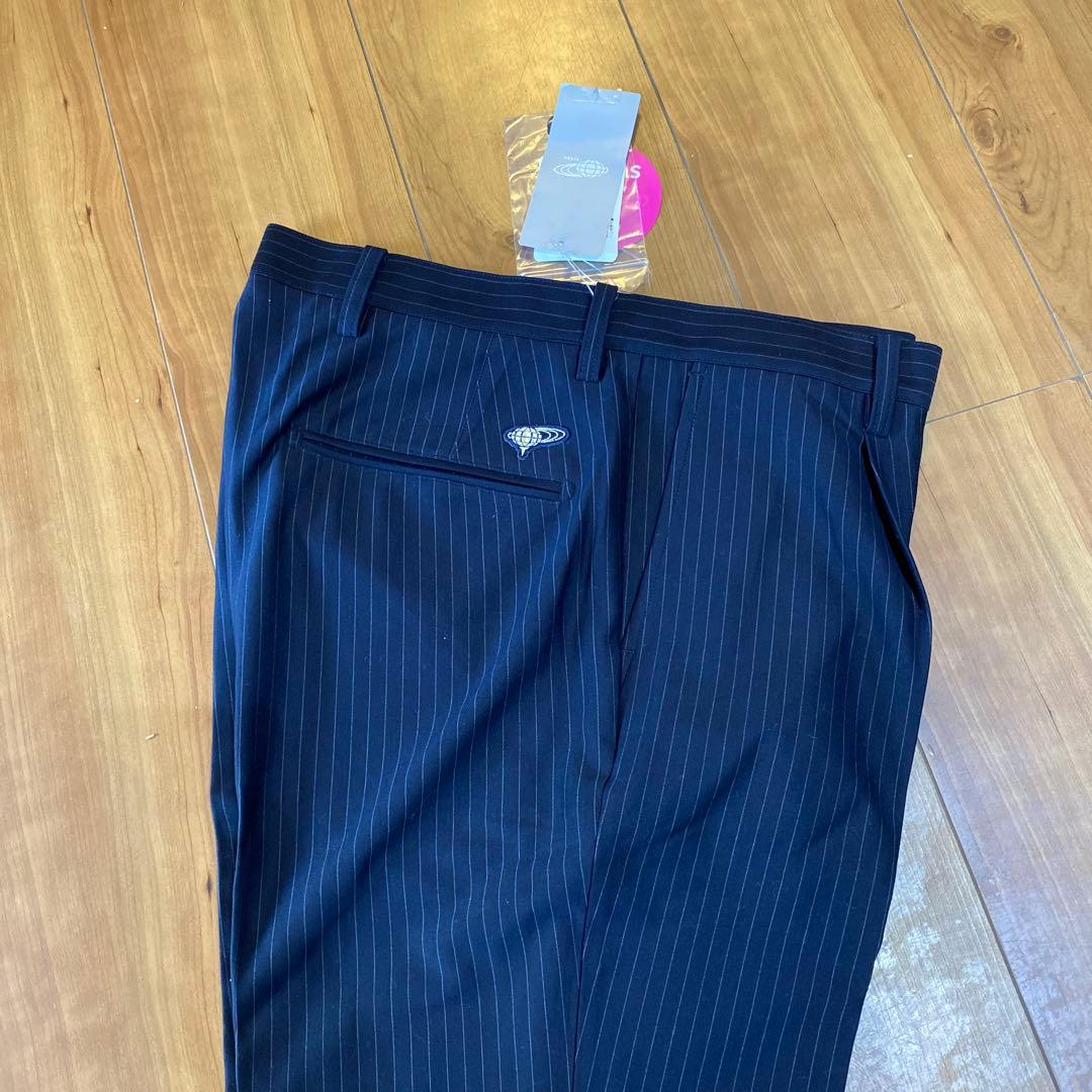 【Fuji】BEAMS GOLF ストライプパンツ サイズ46 ネイビー