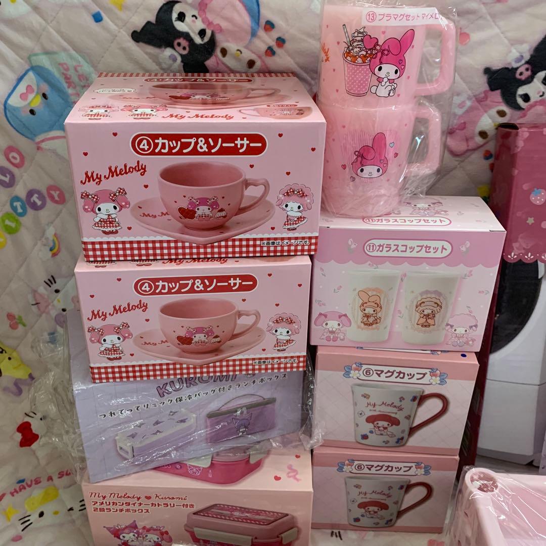 新品サンリオ　プライズ　くじ　雑貨　大量　まとめ売り　キティ　マイメロ　クロミ他