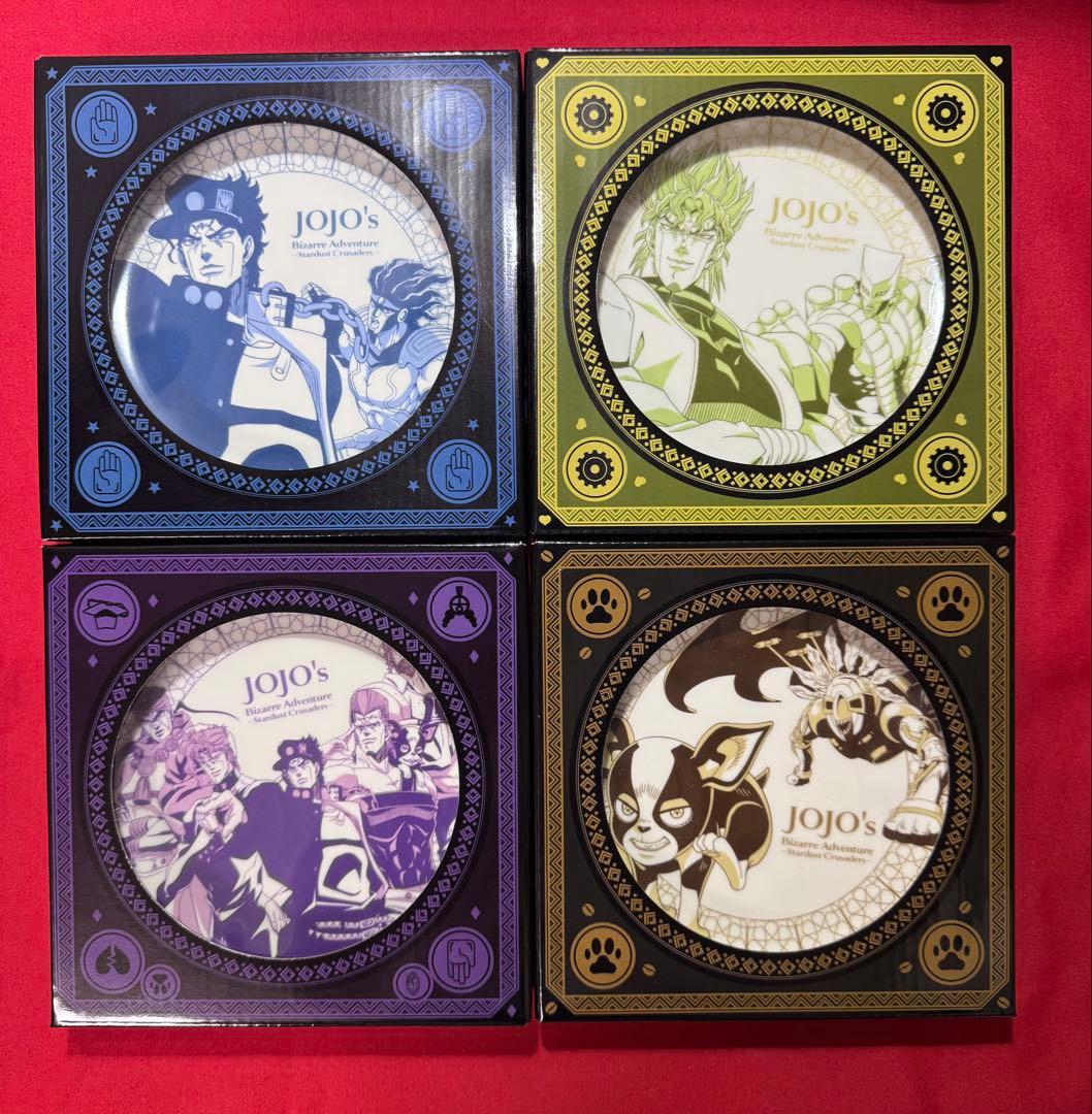 ジョジョ　スシロー　プレート　全4種　フルコンプリート　おまけ付き