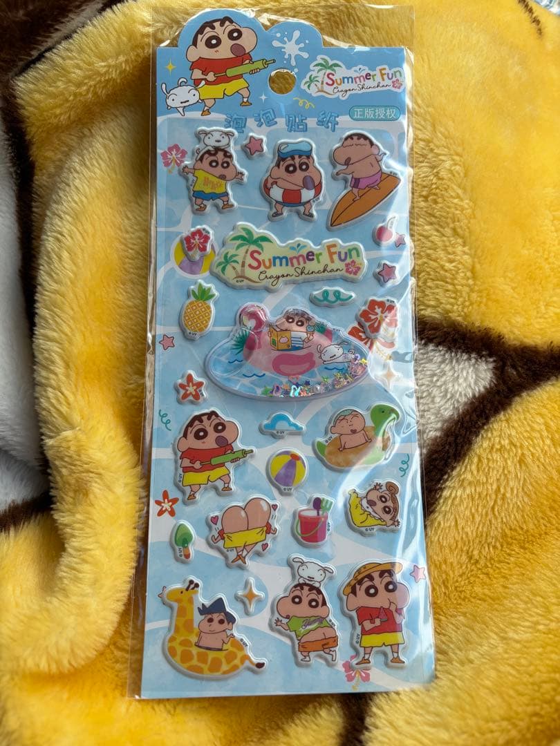 【新品未開封】海外正規品 クレヨンしんちゃん ウォーターシール　8枚セット