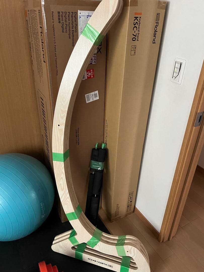 木製サーフボードスタンド 4本用