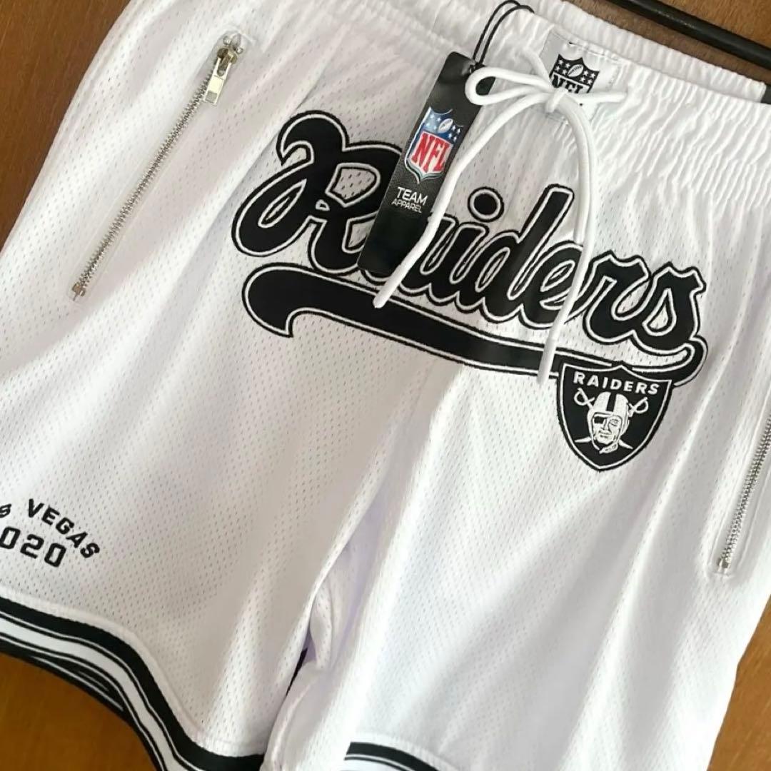 ★新品★ NFL レイダース　アメフト　メッシュ　ハーフパンツ　Raiders