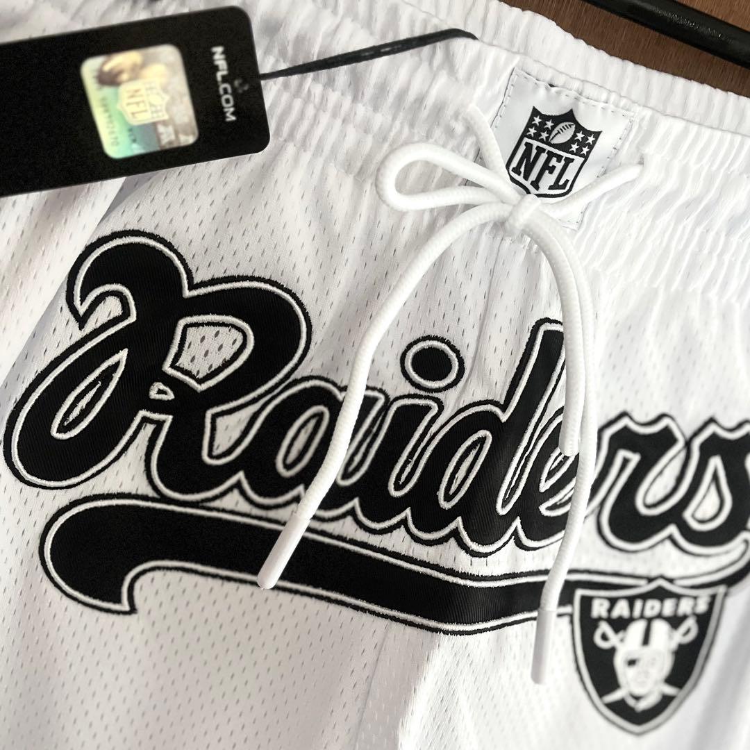 ★新品★ NFL レイダース　アメフト　メッシュ　ハーフパンツ　Raiders