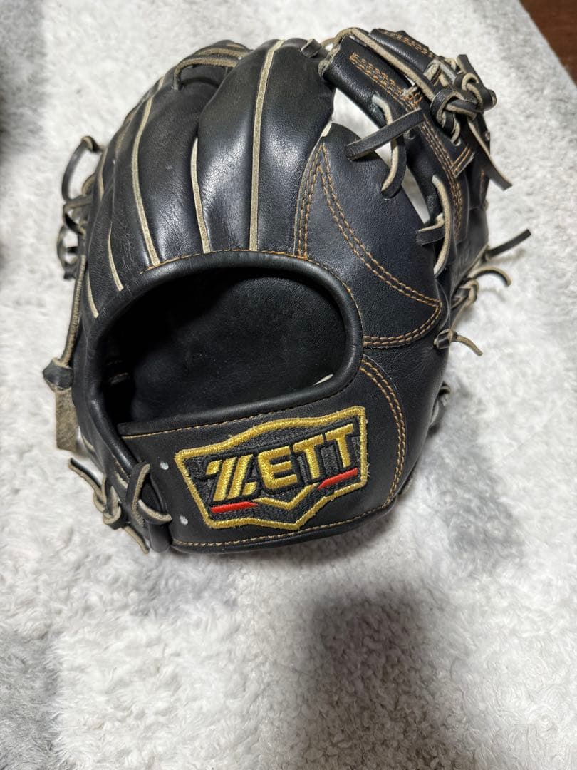 ZETT 軟式グローブ 黒 右投げ用　プロステイタスSEシリーズ