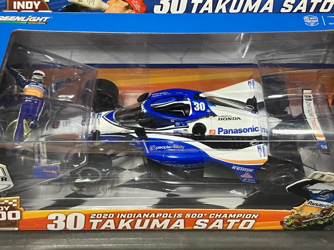 グリーンライト 2020 インディ500 佐藤琢磨優勝 グリコポーズフィギュア付
