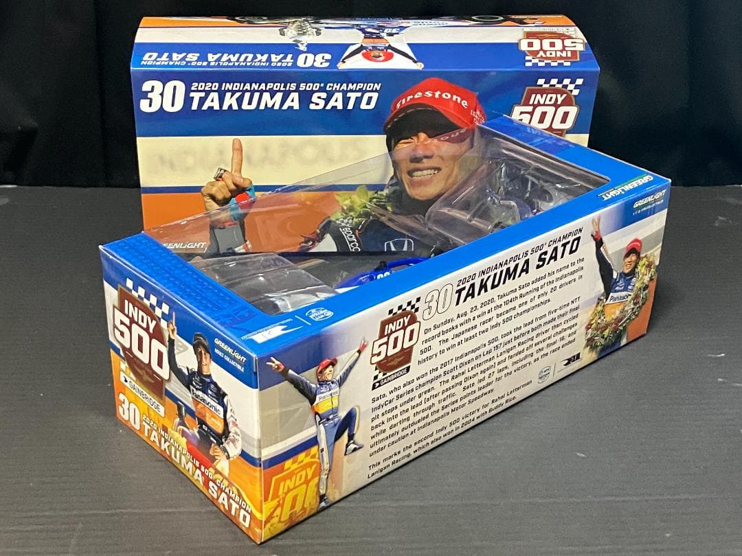 グリーンライト 2020 インディ500 佐藤琢磨優勝 グリコポーズフィギュア付