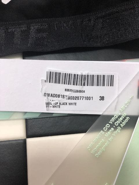 オフホワイト OFF-WHITE  BASIC TOP