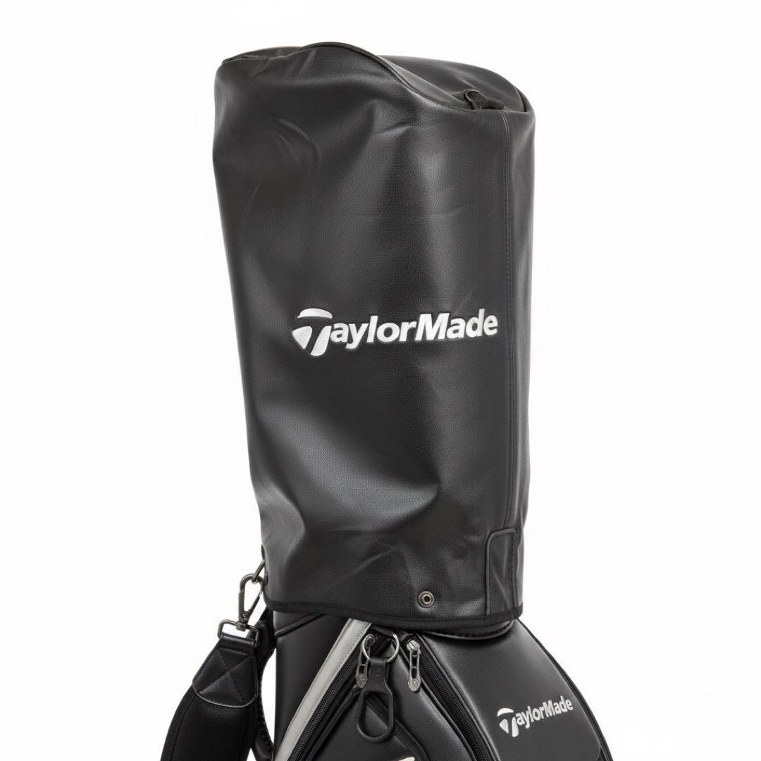 【美品】TaylorMade キャディバッグ 黒/白/赤　　　　ネームプレート付