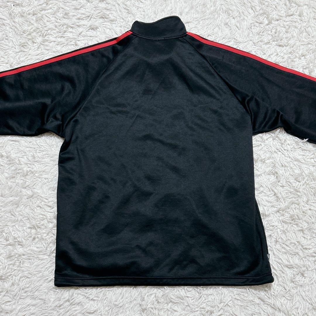 【2512】✨美品✨ adidas ジャージ上下セット　セットアップ　黒　赤