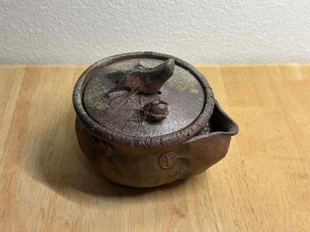 115. 備前焼 宝瓶 登り窯 龍 手びねり 急須