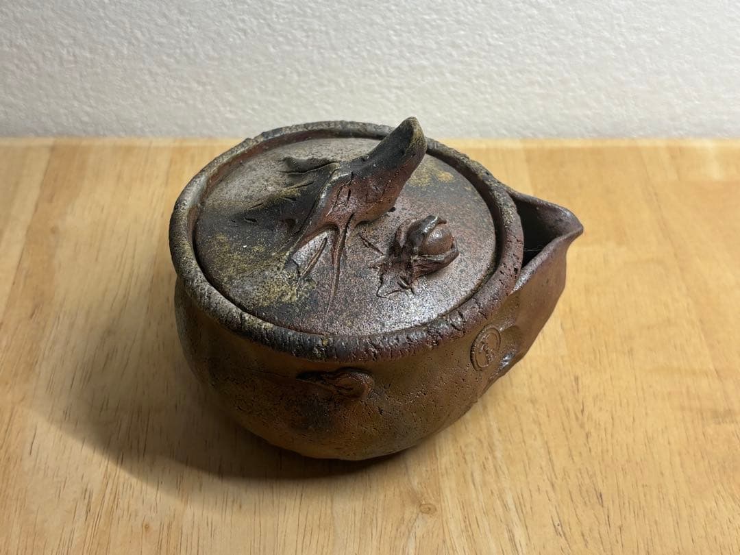 115. 備前焼 宝瓶 登り窯 龍 手びねり 急須
