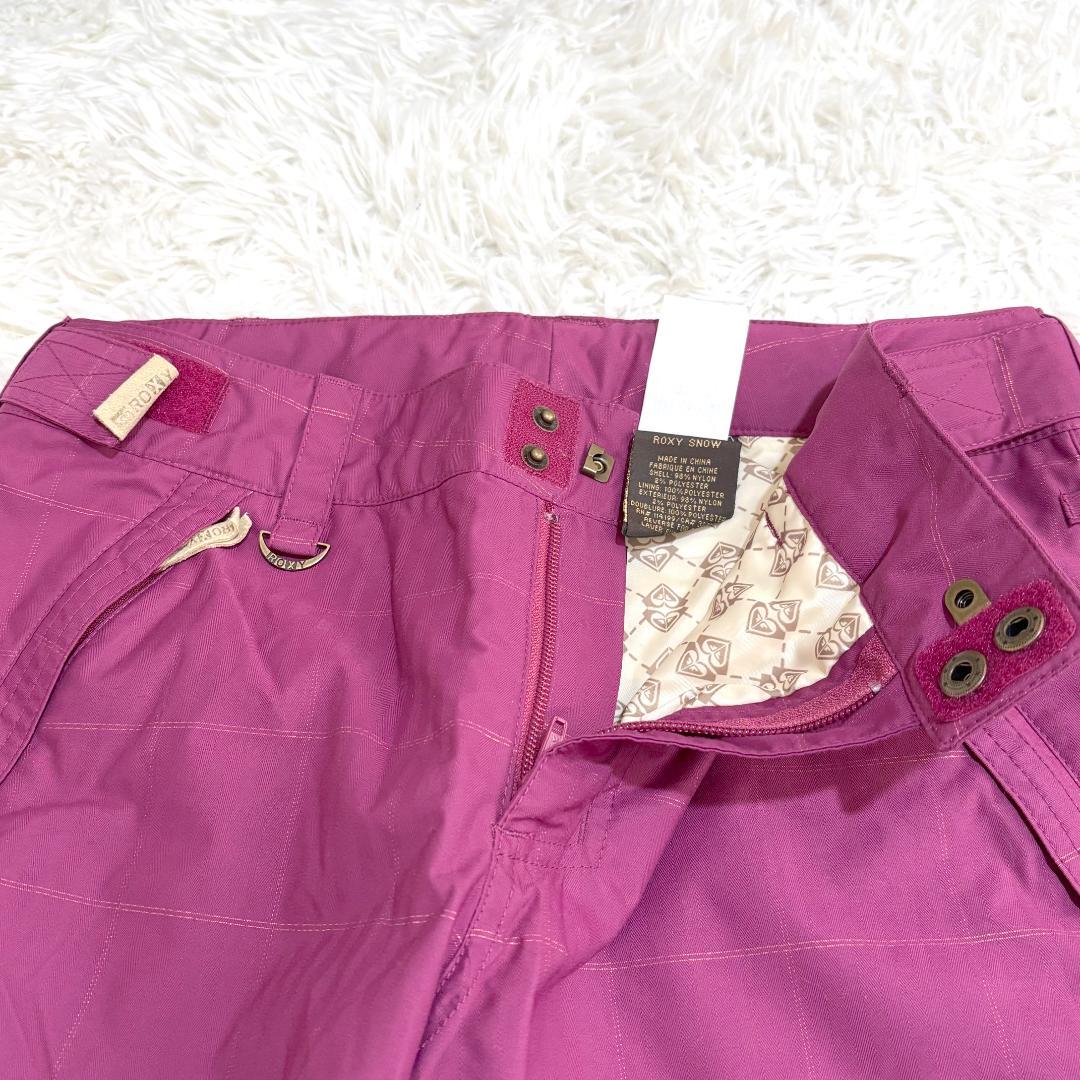 【美品】ROXY スキースノボウェア セットアップ M パープルピンク