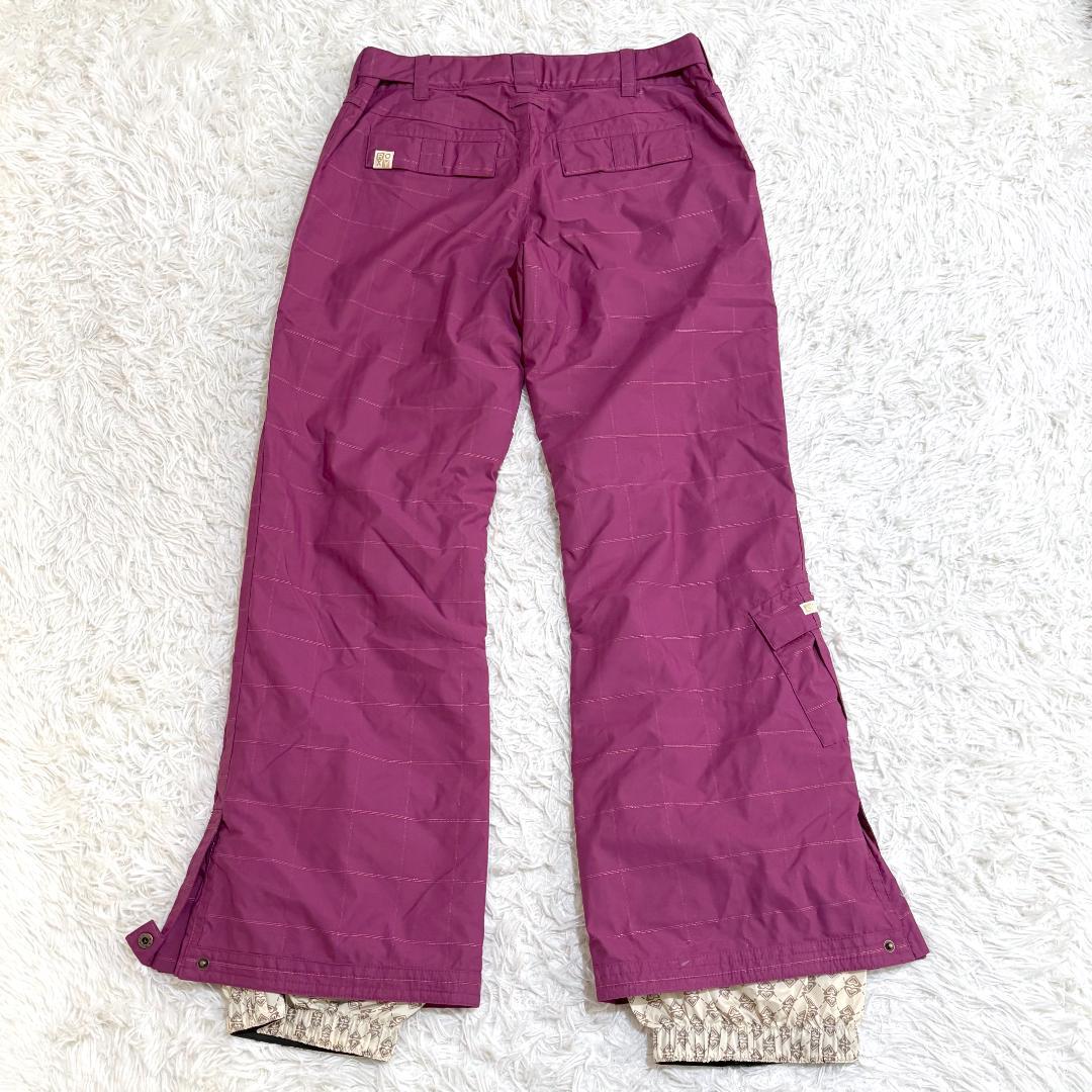 【美品】ROXY スキースノボウェア セットアップ M パープルピンク