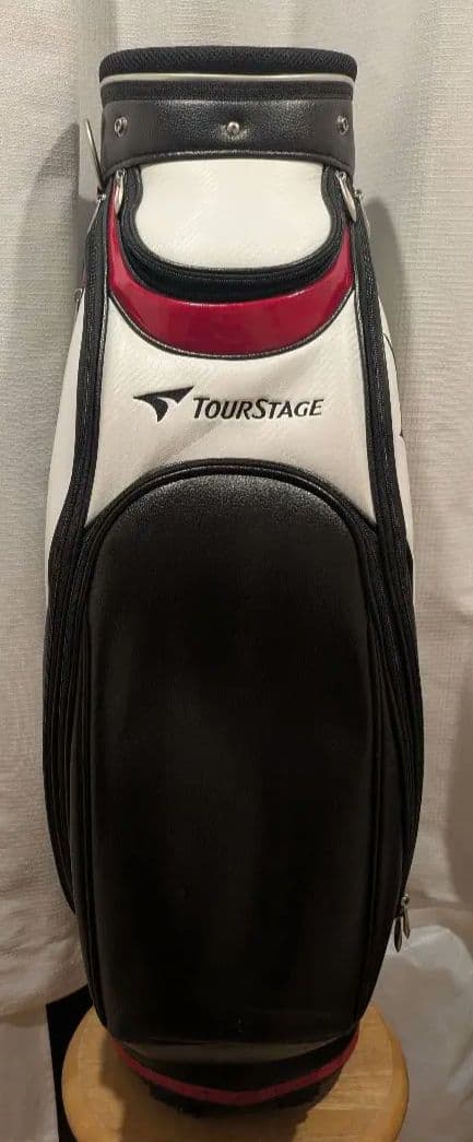 TOURSTAGE キャディバッグ ホワイト ブラック