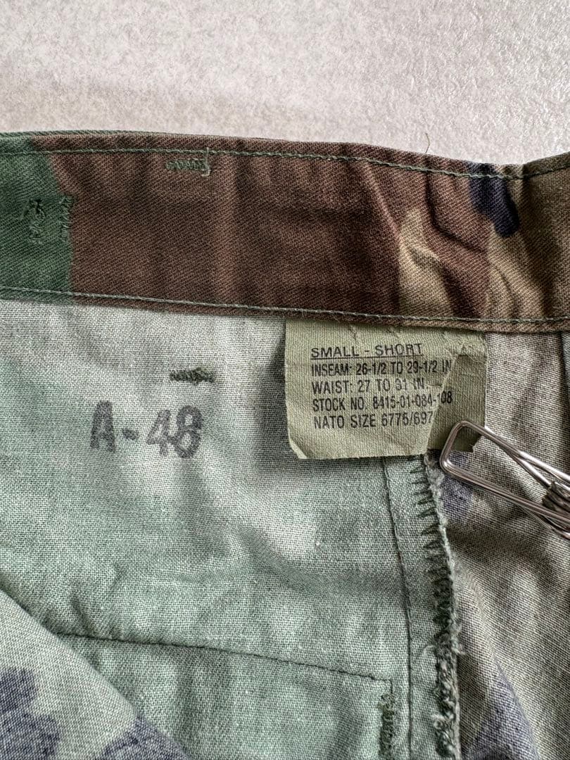 米軍実物 ウッドランドカモ コンバットパンツ サイズSMALL-SHORT