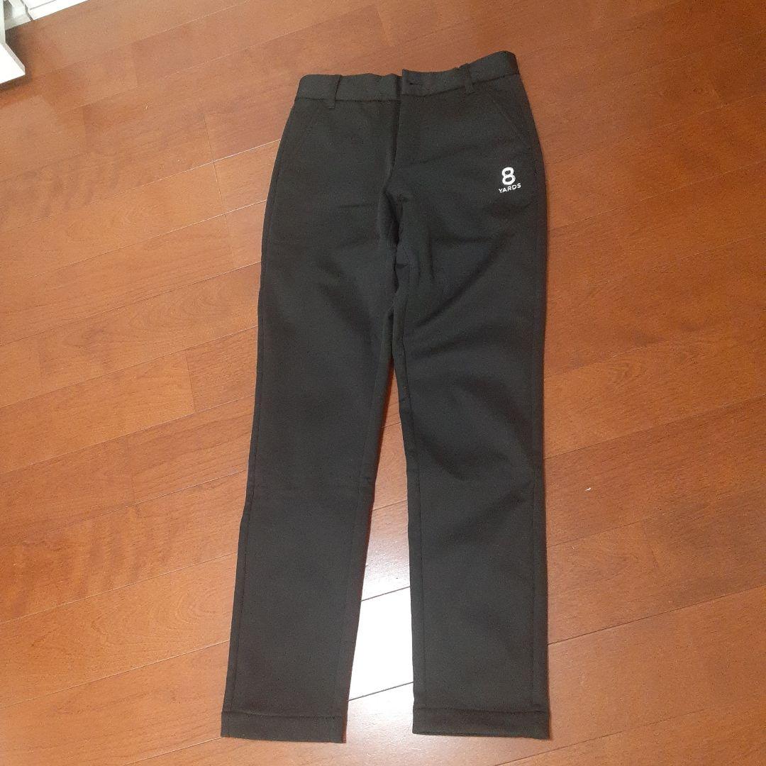 新品タグ付き8YARDSレディースゴルフ裏起毛パンツS　 ブラック
