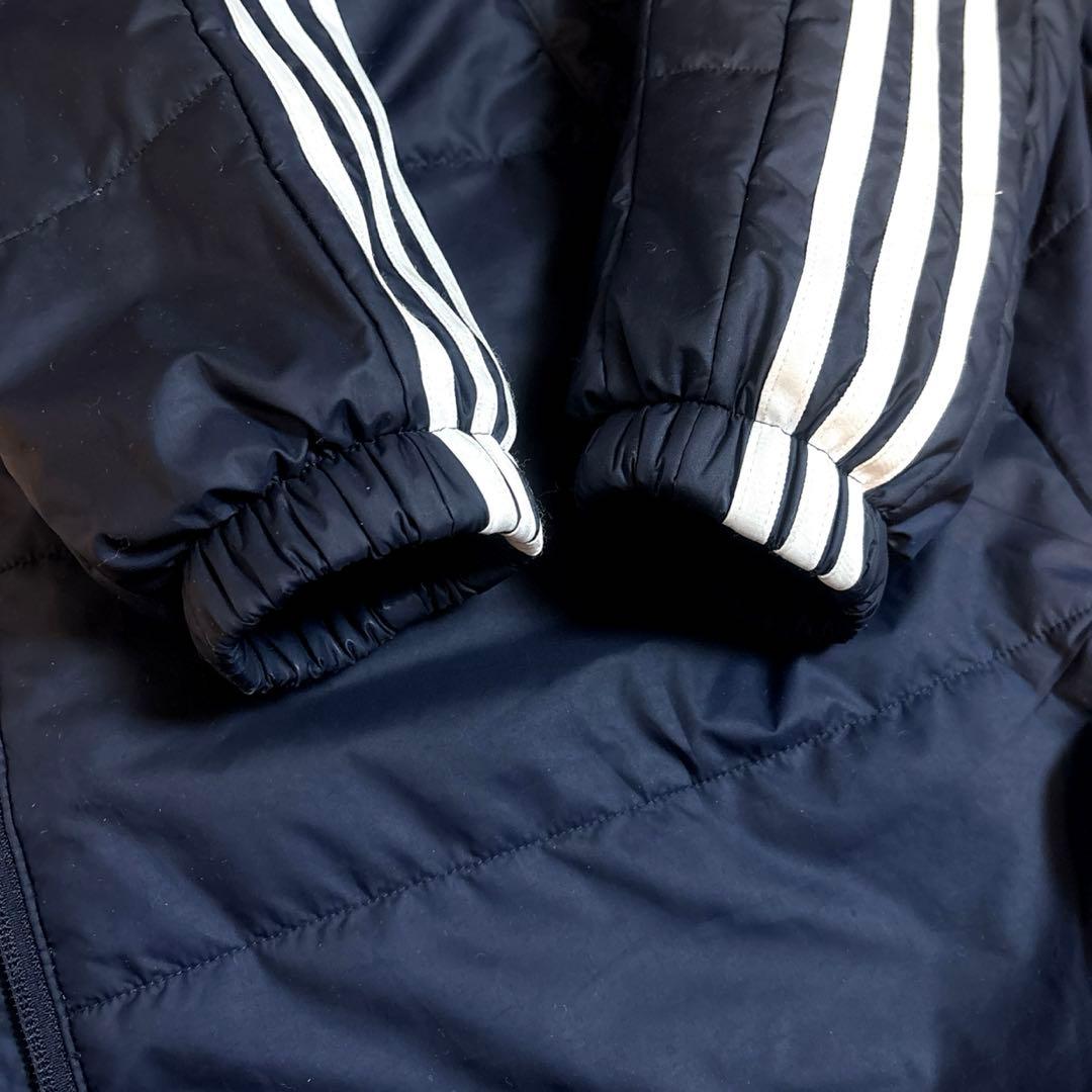 美品　adidas ジュニアベンチコート　ネイビー×ピンク　150cm