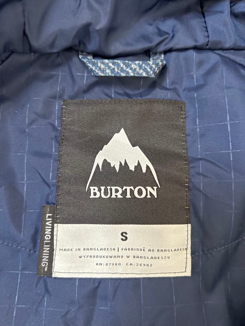 BURTON フード付きジャケット サイズS ブルー