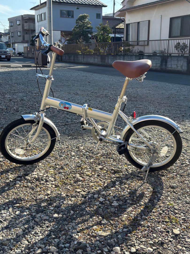 折りたたみ自転車 シルバー16インチ(引き取り限定)