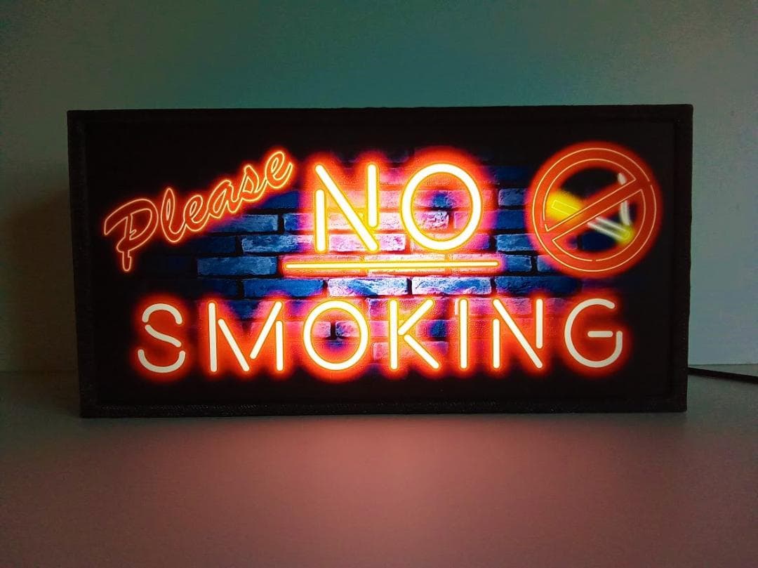 禁煙 喫煙 NO SMOKING たぱこ タバコ 看板 置物 雑貨 ライトBOX