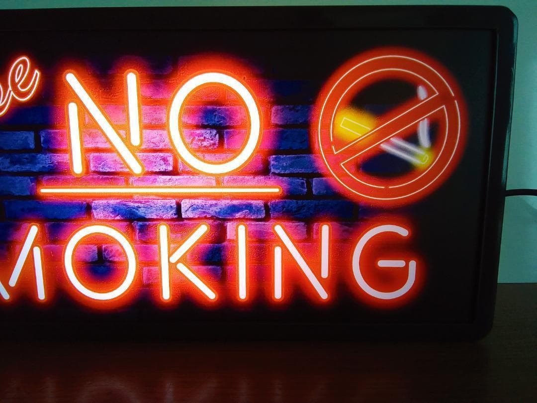 禁煙 喫煙 NO SMOKING たぱこ タバコ 看板 置物 雑貨 ライトBOX