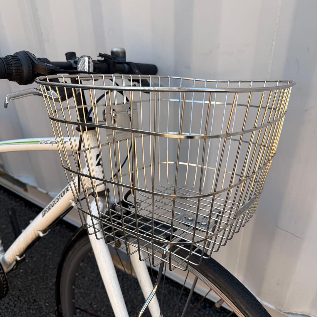 【都内/千葉引取】ブリヂストン製自転車 27インチ カゴ/鍵/6段変速付