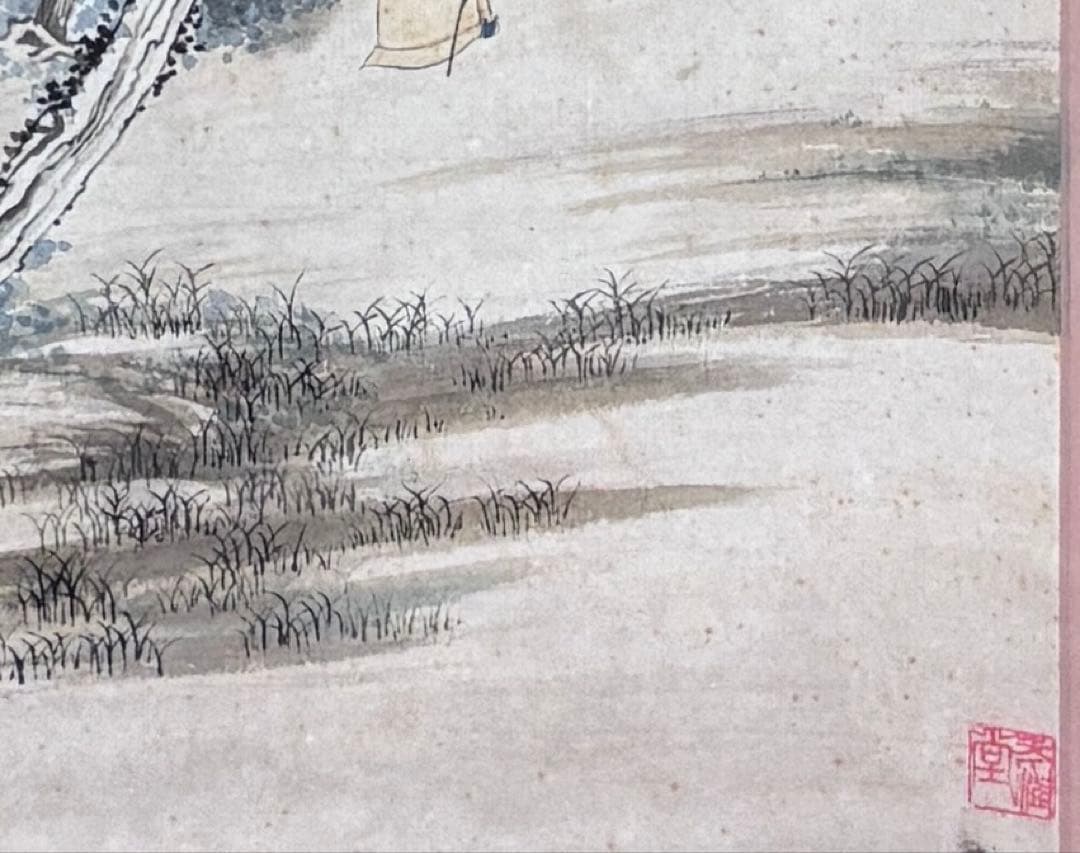 掛け軸　満江紅 謝光力画