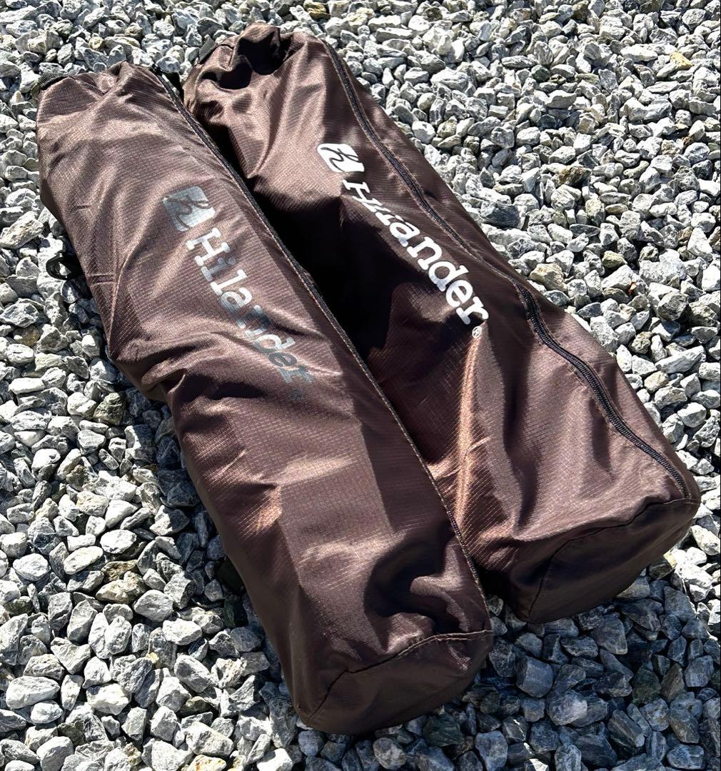 ：)Hilander ハイランダー 軽量アルミローコット ブラウン 2セット中古