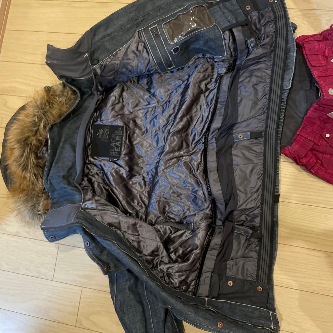 SサイズROXY デニムジャケットと赤いパンツセット