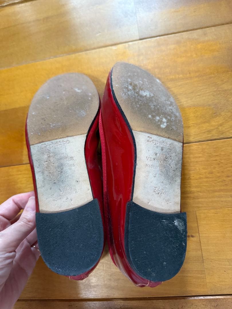 Repetto レッド バレエシューズ