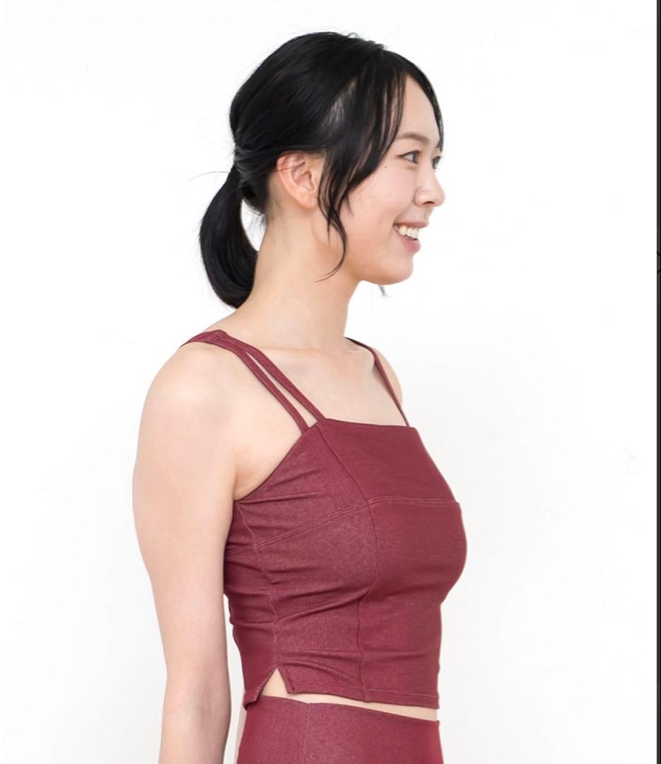 新品　LAVA SUKALA リブデニムショートキャミソール　S