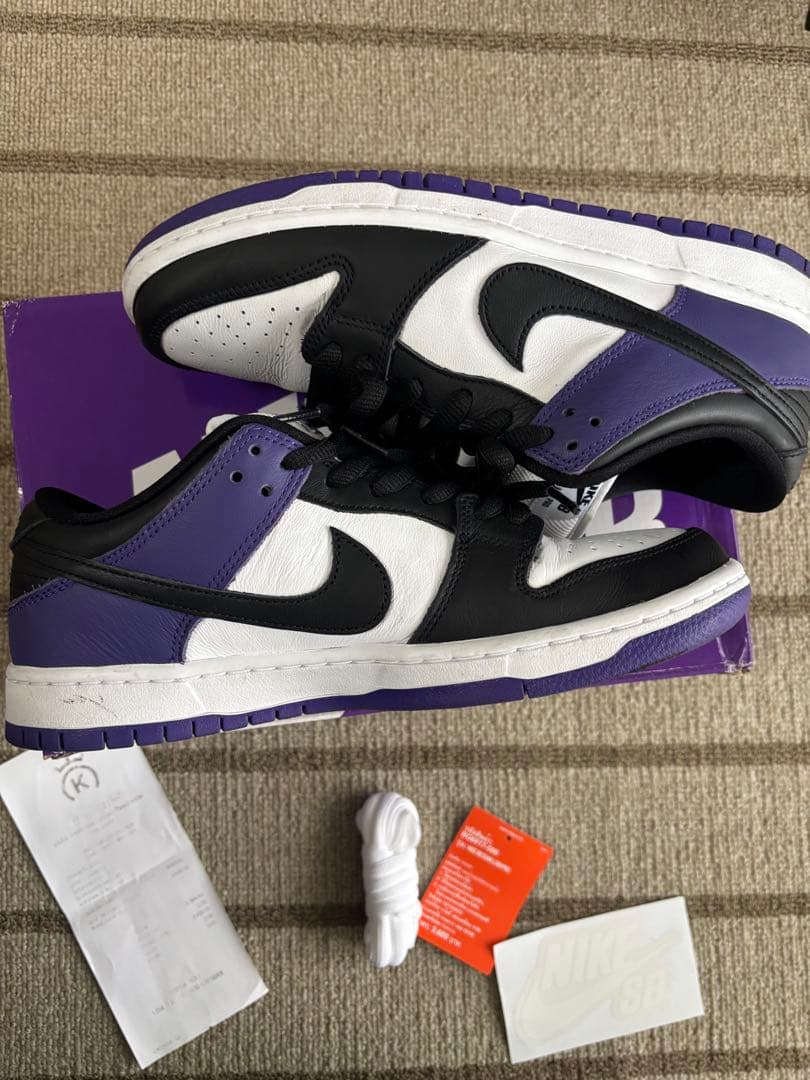 Nike SB Dunk Low Pro ブラック/ホワイト/パープル
