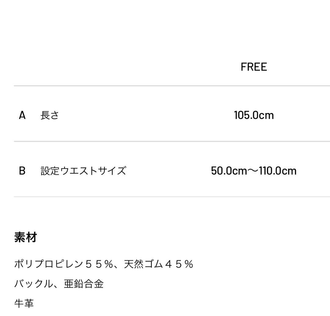 新品タグ付き⭐️2025 AW新作⭐️ TFW49 ストレッチベルト　ブラック