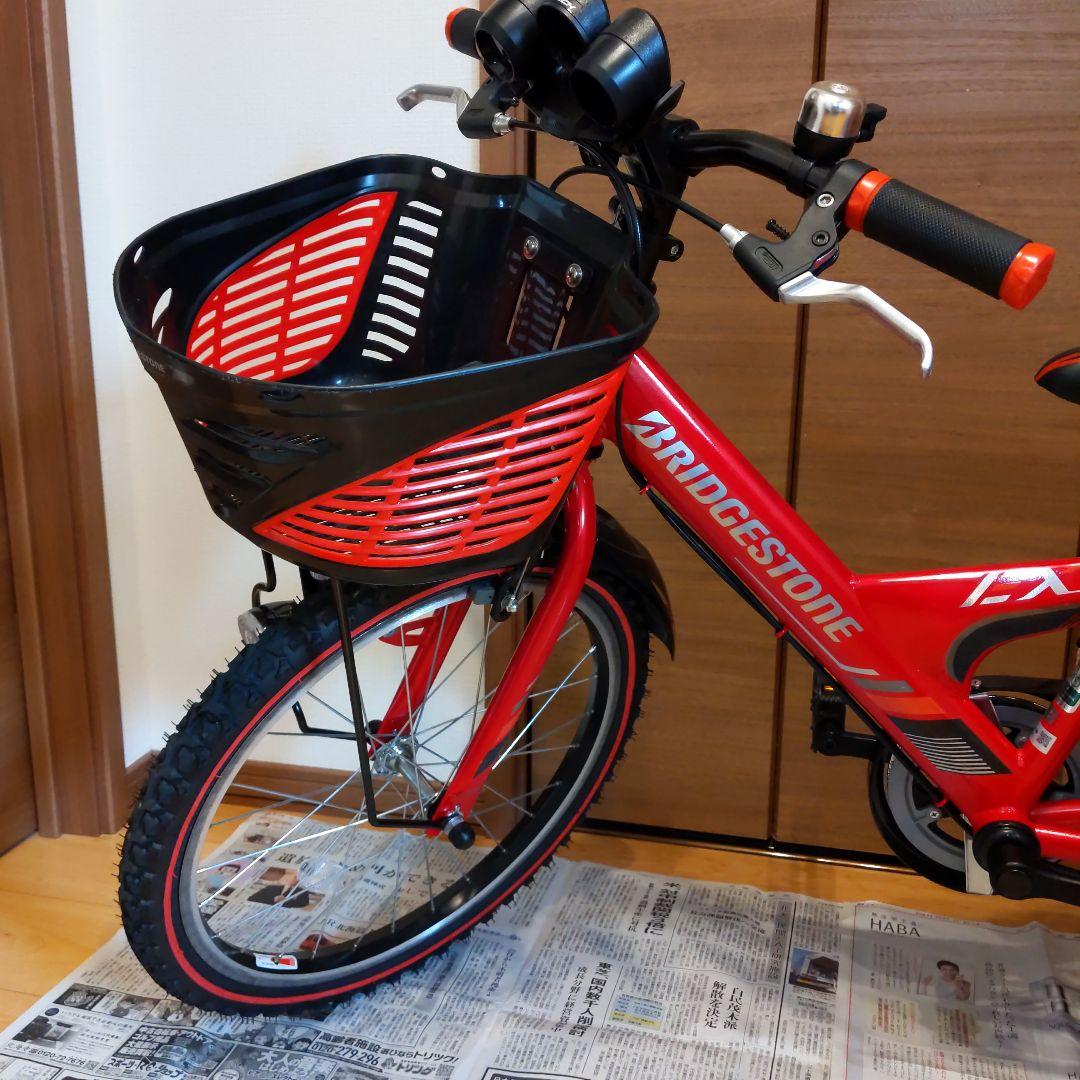 BRIDGESTONE　キッズ自転車　 レッド　 ２０インチ　前バスケット付き