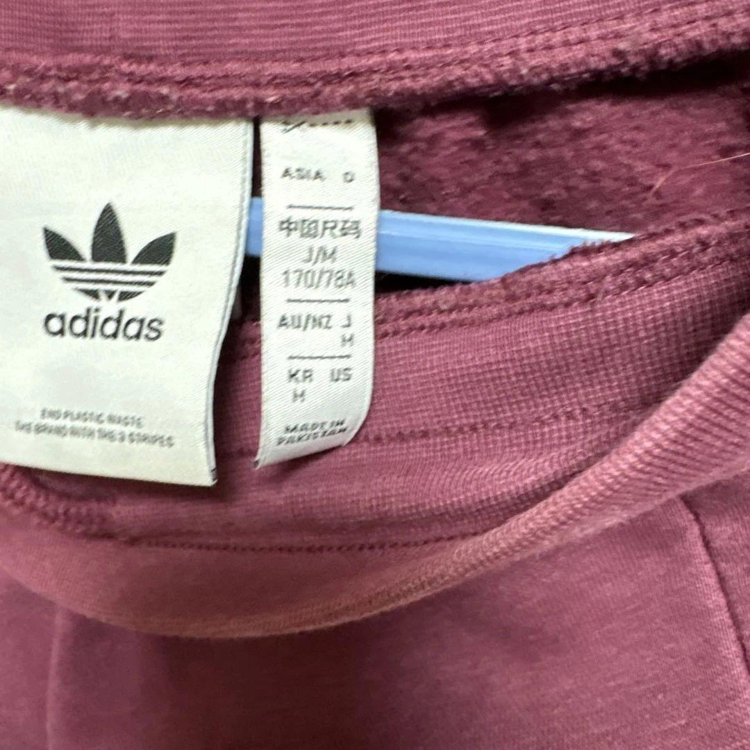 adidas バーガンディ トレーナー　スウェット上下　 J/M
