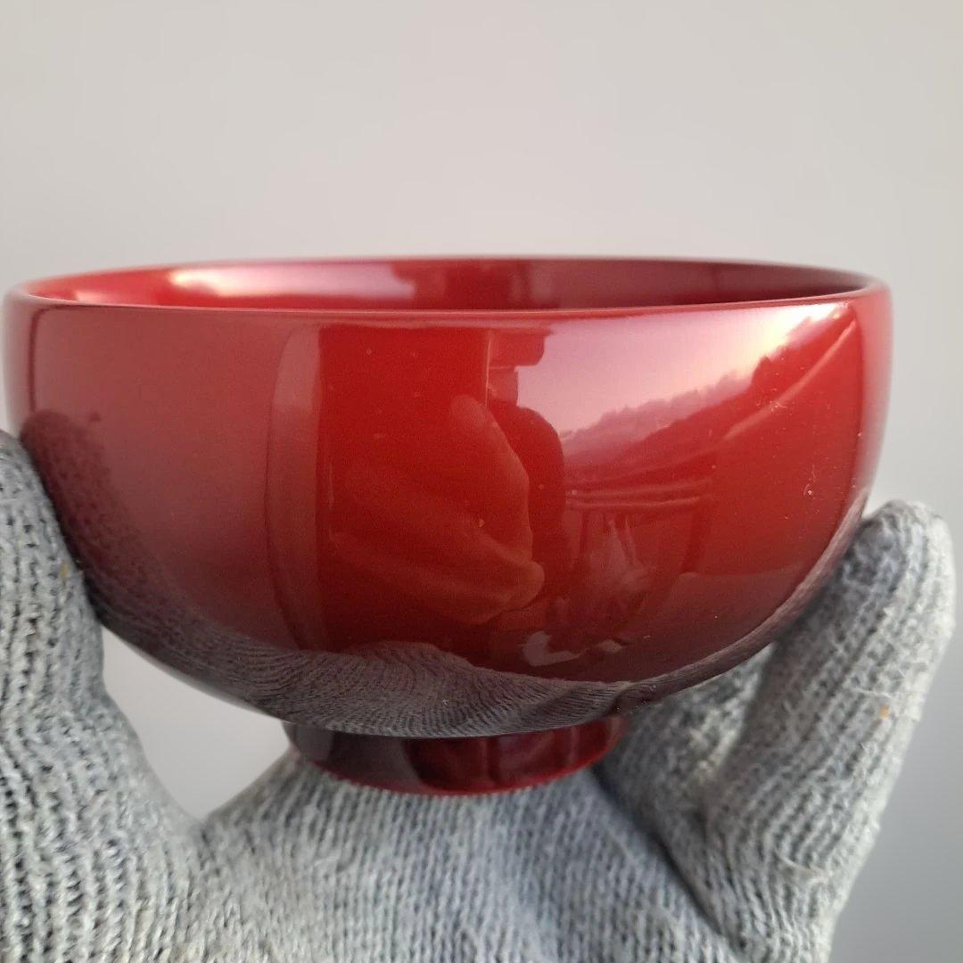 【山中漆器　ぼかし塗　夫婦椀】天然木製　布袋型　多田柱寛　未使用品