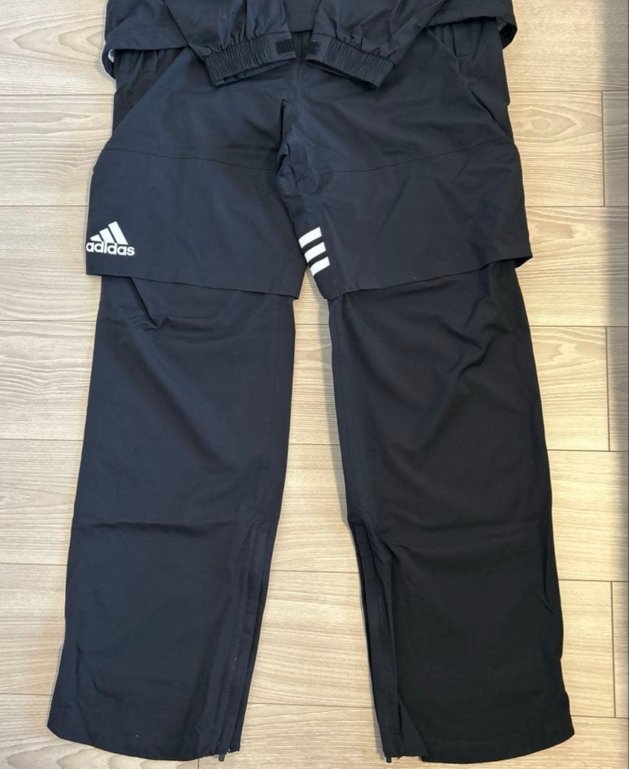 adidas レインウェア 上下セット ブラック　L
