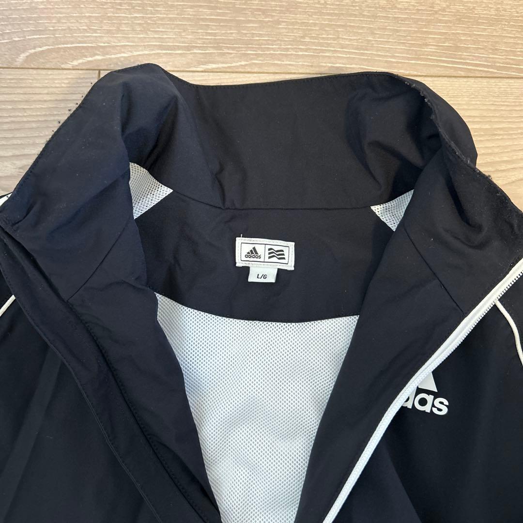 adidas レインウェア 上下セット ブラック　L