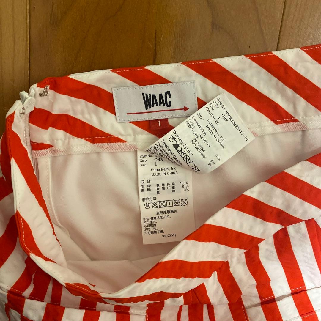 WAAC シアサッカー　ストライプ　半袖　セットアップ