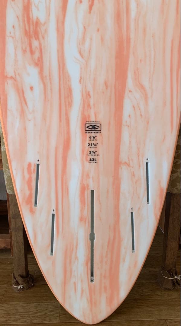 エポキシ ソフトボード O&E 6'6 アプリコット　引渡し限定