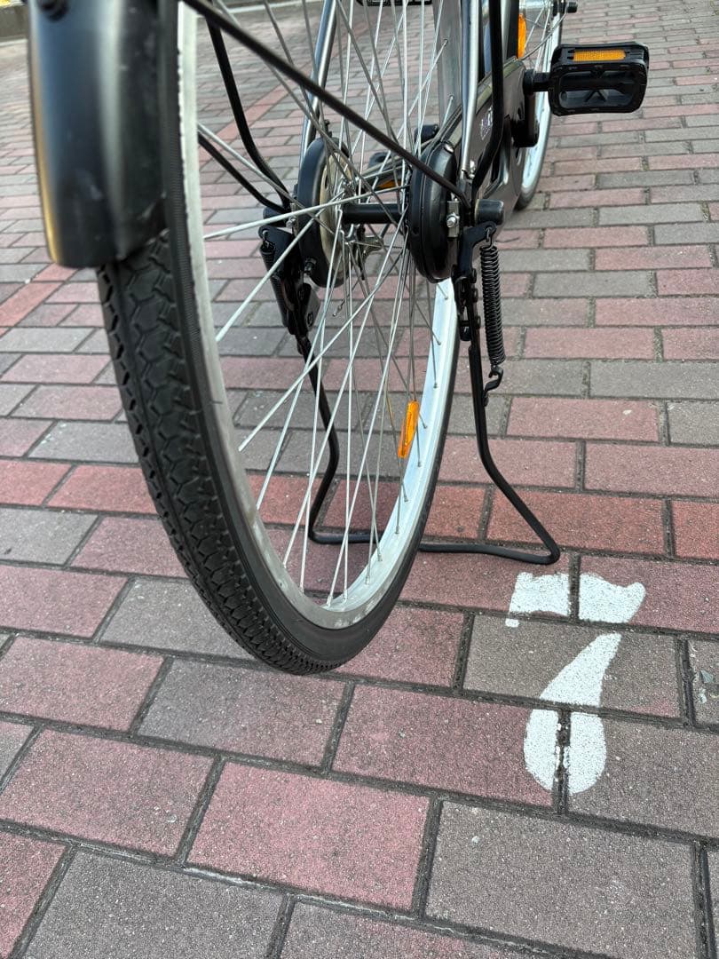 前後大型バスケット　お買い物仕様オートライトママチャリ(27㌅)お引取/配達可能