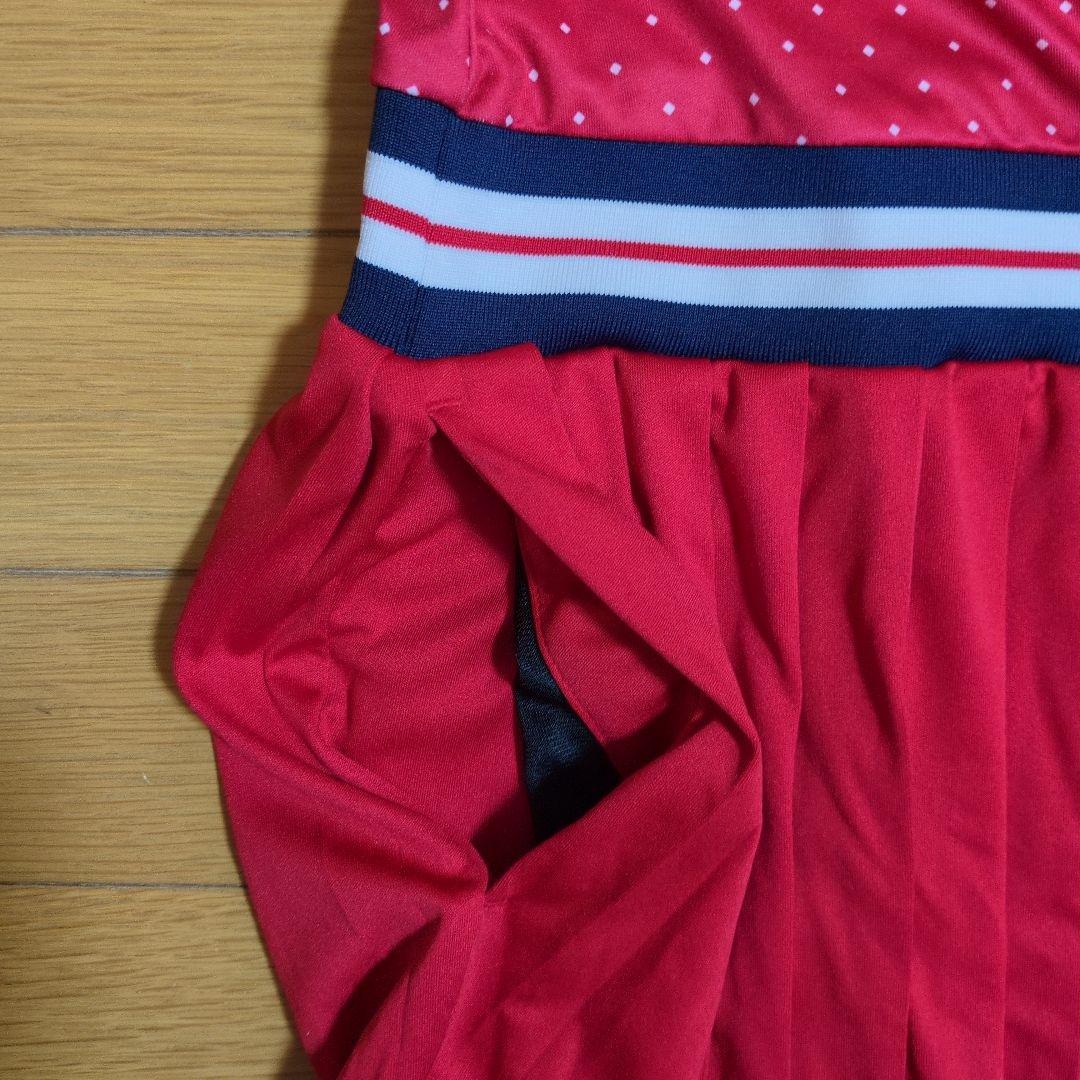 FILA ドット柄レッドワンピース　L