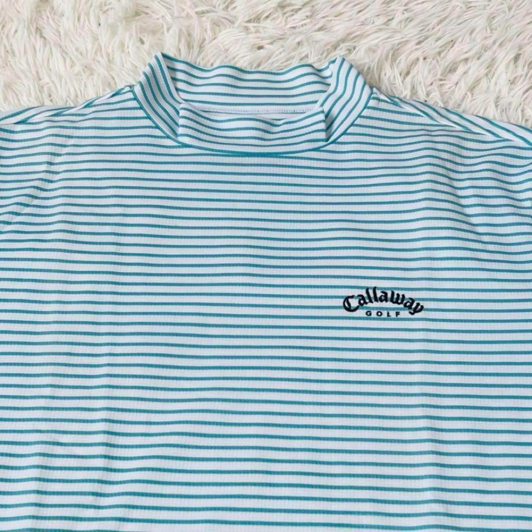 callawayキャロウェイ ボーダー　ハイネック　Tシャツ
