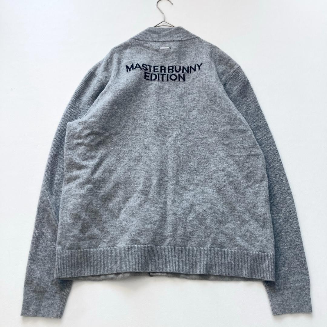 【希少美品】マスターバニー 中綿ニットブルゾン L グレー ゴルフ キルティング