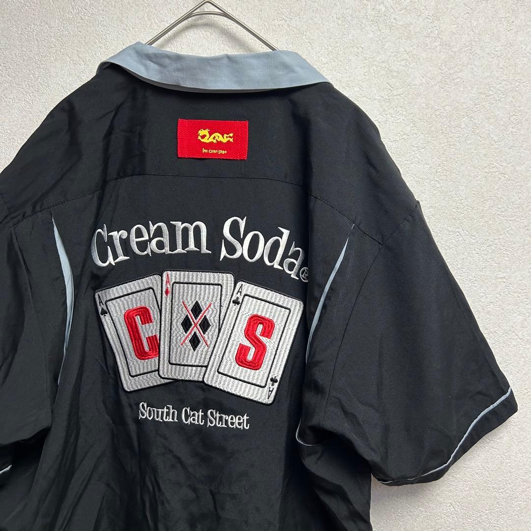 ✨ CREAM SODA クリームソーダ ボーリングシャツ トップス　黒