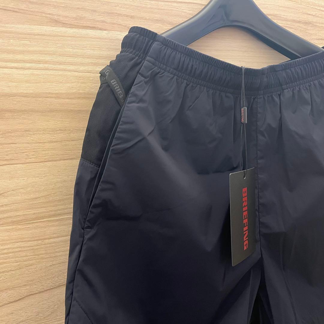 新品★27,500円 BRIEFING ストレッチショートパンツ 黒×銀ロゴ Ｓ