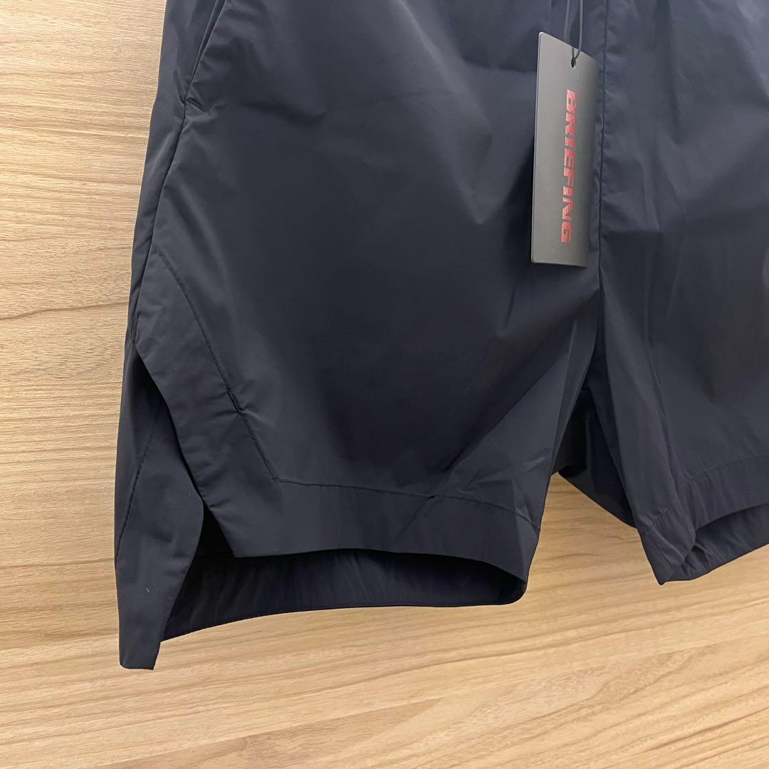 新品★27,500円 BRIEFING ストレッチショートパンツ 黒×銀ロゴ Ｓ