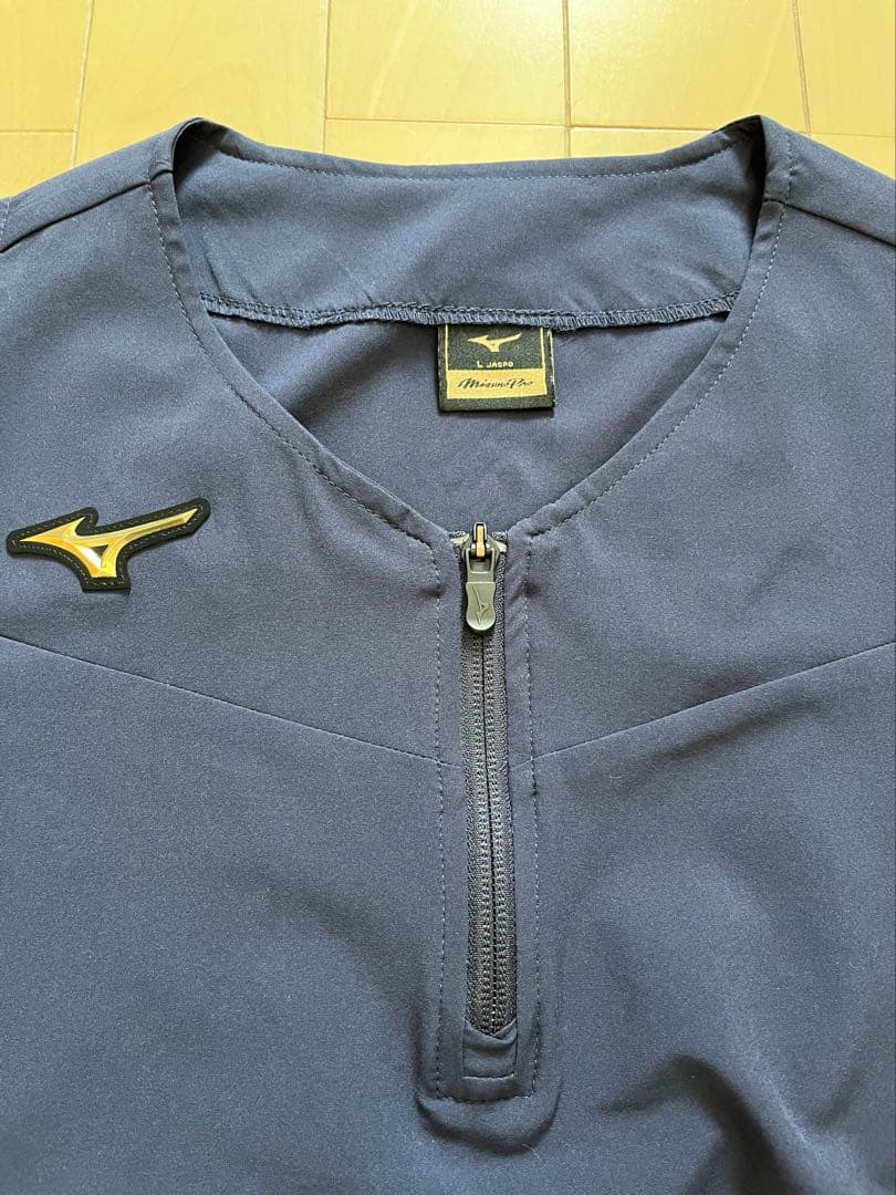 Mizuno Proネイビー ハーフジップシャツ